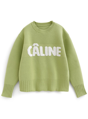 ロゴジャガードニットトップス