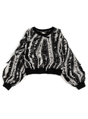 フリンジニットトップス