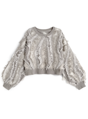 フリンジニットトップス