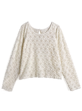 前後2Wayハート柄レーストップス