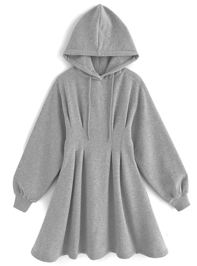 裏起毛スウェットパーカーミニワンピース