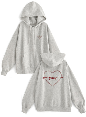 ハートロゴ裏起毛スウェットパーカー