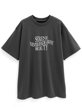 箔プリントロゴTシャツ