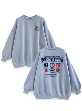 ロゴプリントオーバーサイズスウェットトップス