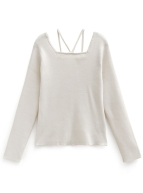 前後2Wayホルターネックニットトップス