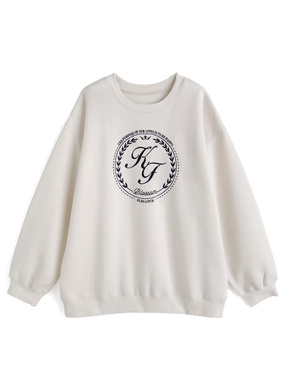 サークルロゴ刺繍スウェットトップス
