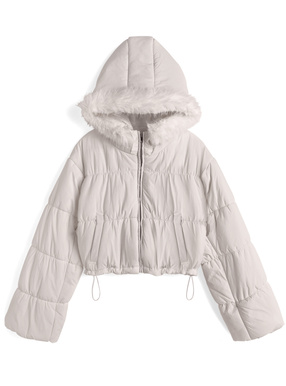 ファー付きダウンブルゾン