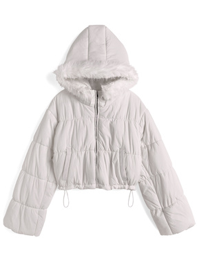 ファー付きダウンブルゾン