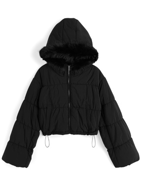 ファー付きダウンブルゾン