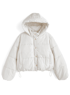 フード付き中綿ダウンジャケット