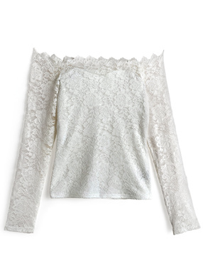 オフショルダーレーストップス