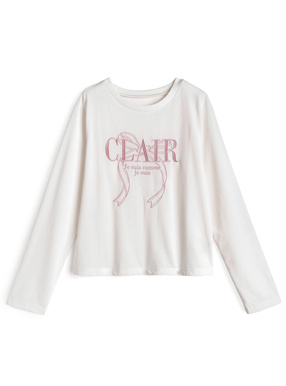 リボン刺繍Tシャツ