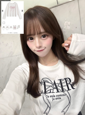 リボン刺繍Tシャツ
