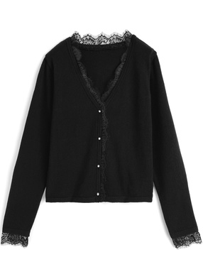 レースニットカーディガン