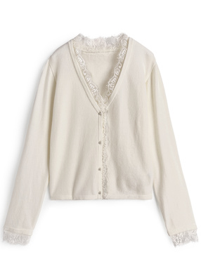 レースニットカーディガン