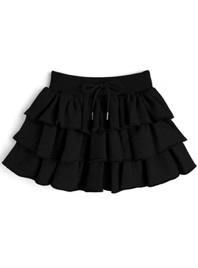 インパン付きティアードスウェットミニスカート