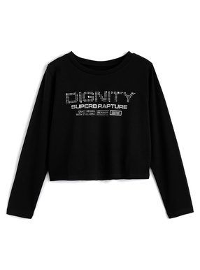 スタッズグラフィックロゴロンT