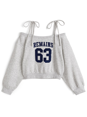 2Wayリボンナンバーロゴスウェットトップス