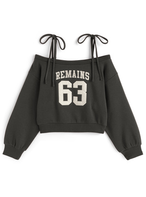 2Wayリボンナンバーロゴスウェットトップス