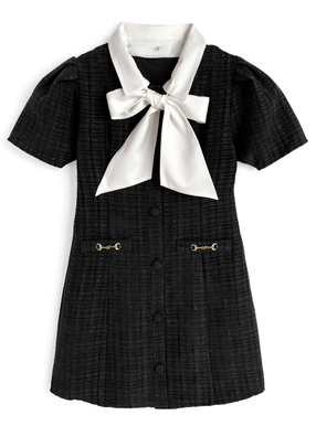 3Wayリボン・襟付きツイードミニワンピース