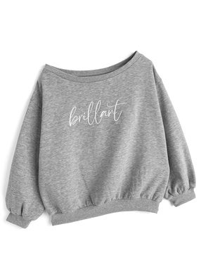 ロゴ刺繍スウェットトップス