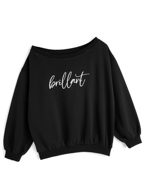 ロゴ刺繍スウェットトップス