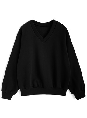 Vネックスウェットトップス