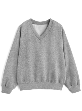 Vネックスウェットトップス