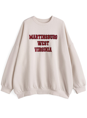 ロゴ刺繍スウェットトップス