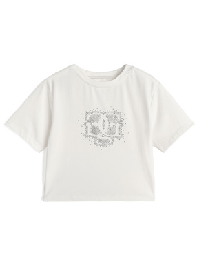 ラインストーンロゴTシャツ