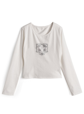 ラインストーンロゴロンT