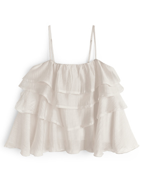 ティアードフリルキャミソールトップス