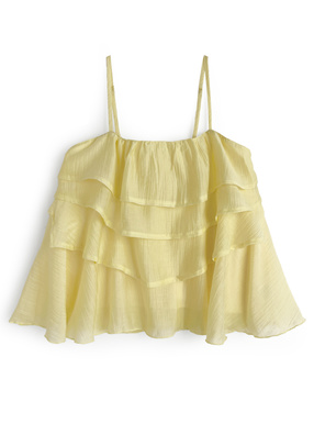 ティアードフリルキャミソールトップス