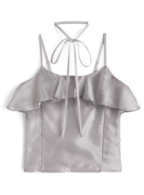 タイ付きフリルキャミソール