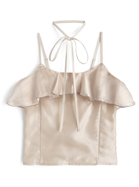 タイ付きフリルキャミソール