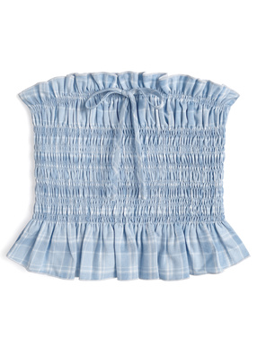 ILLIT アイリット BEB チェック柄リボンフリルベアトップ