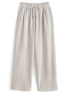 ラメスウェットワイドパンツ