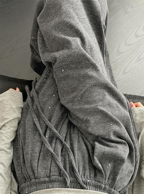 ラメスウェットワイドパンツ