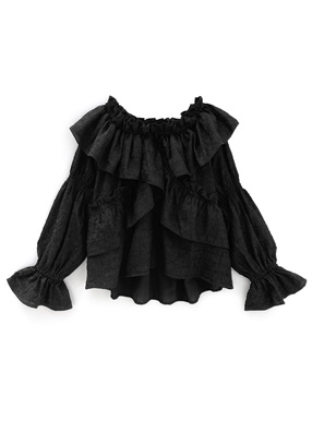 2Wayふくれフリルブラウス