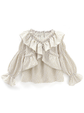 2Way花柄フリルブラウス