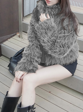 襟2Wayファージャケット