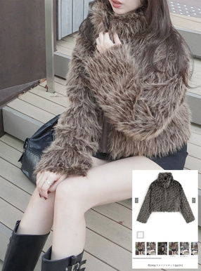 襟2Wayファージャケット