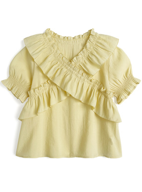 クロスフリルブラウス