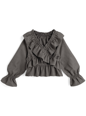 2Wayクロスフリルブラウス