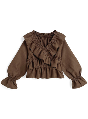 2Wayクロスフリルブラウス