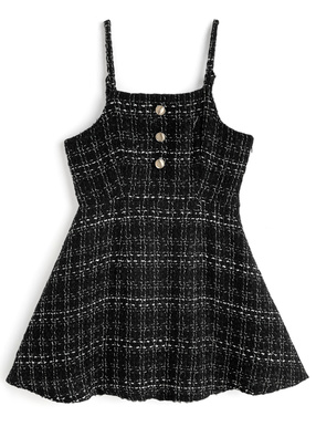 ツイードキャミソールフレアミニワンピース