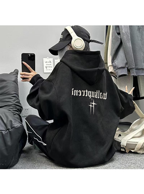 ロゴプリントスエードトップス