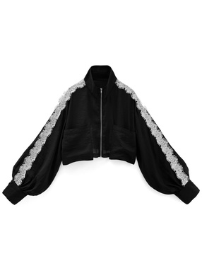 シアーサイドレースブルゾン