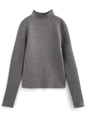 裏シャギーハイネックニットトップス