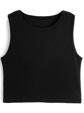 ノースリーブショート丈トップス